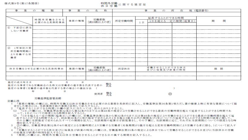 協定 サブロク